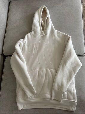 Athleta Cream Sherpa Pullover Hoodie